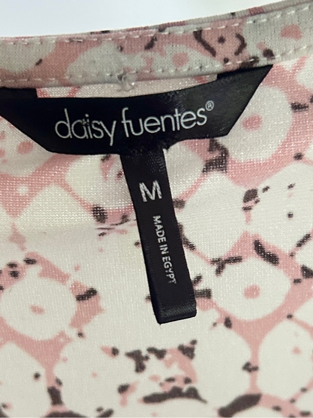 Y2K DAISY FUENTES Babydoll Brown Pink Blouse Top Coquette Preppy Mall Girl Sz M - Picture 2 of 11